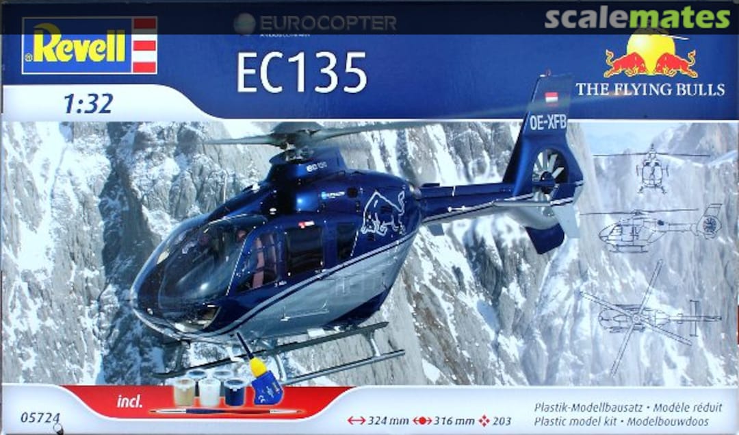 Boxart Eurocopter EC 135 The Flying Bulls 05724 Revell