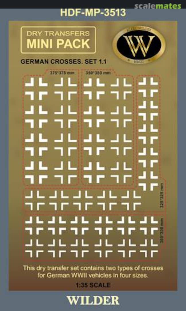 Boxart GERMAN CROSSES. SET 1.1 WHITE HDF-MP-3513 Wilder Products