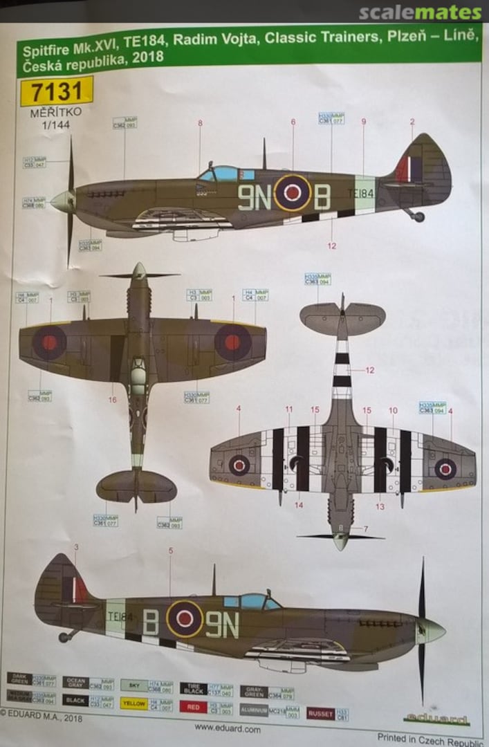 Boxart Spitfire Mk.IXe 7131 Eduard Boxart Spitfire Mk.IXe 7131 Eduard