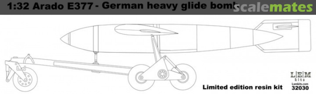 Boxart Arado E.377 + Rheinmetall-Borsig starting trolley – Heavy glide bomb – Limited edition resin kit 32030 LEM Kits Boxart Arado E.377 + Rheinmetall-Borsig starting trolley – Heavy glide bomb – Limited edition resin kit 32030 LEM Kits