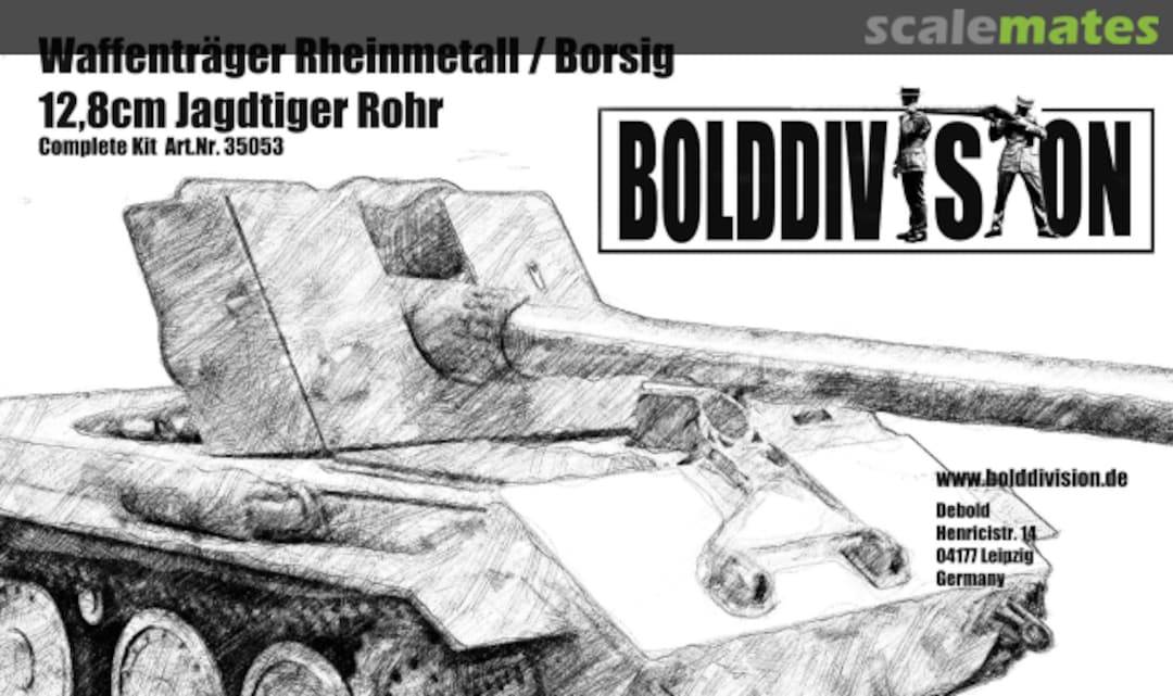 Boxart Waffenträger Rheinmetall/Borsig 12.8 cm Jagdtiger Rohr 35053 Bolddivision Boxart Waffenträger Rheinmetall/Borsig 12.8 cm Jagdtiger Rohr 35053 Bolddivision