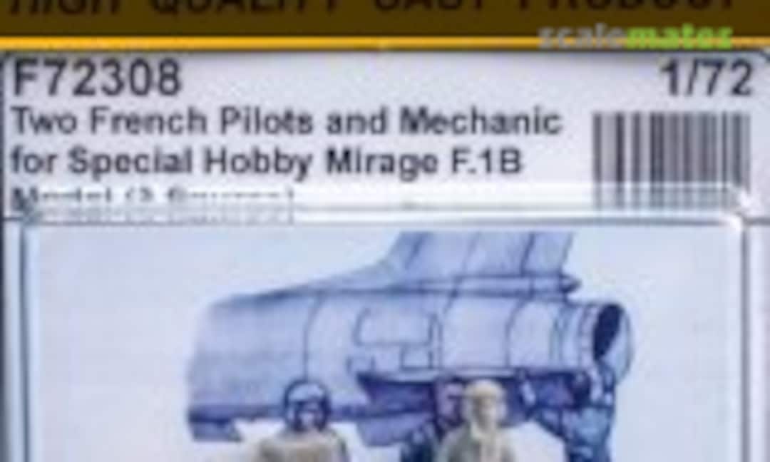 1:72 Two French Pilots and a Mechanic for Special Hobby Mirage F.1B Model (CMK F72308) F72308