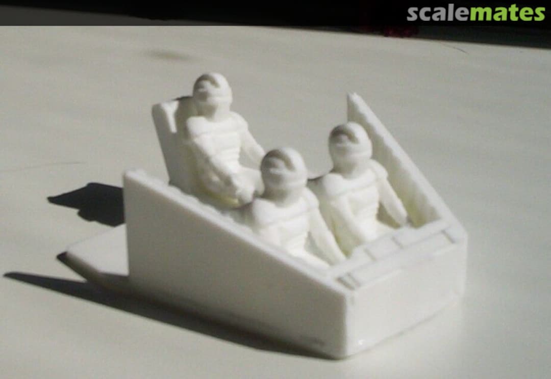 battlestar galactica 1//32 Custom cockpit with pilots for CYLON RAIDER MODEL KIT