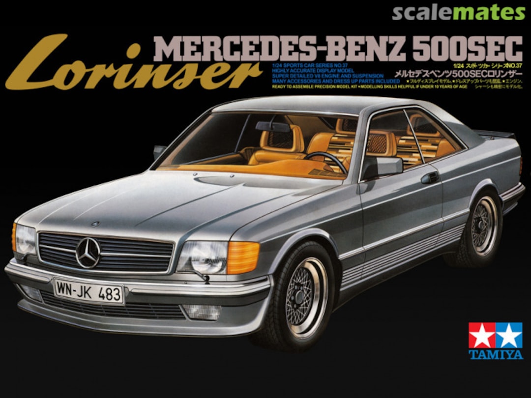 Oshika TAMIYA 1/24 Kit Mercedes Benz 500SEC Lorinser Unassembled Vintage 1983 Oshika TAMIYA 1/24 Kit Mercedes Benz 500SEC Lorinser Unassembled Vintage 1983