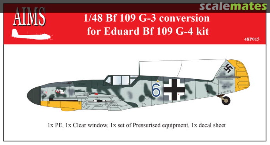 Boxart Messerschmitt Bf 109G-3 conversion 48P015 AIMS Boxart Messerschmitt Bf 109G-3 conversion 48P015 AIMS