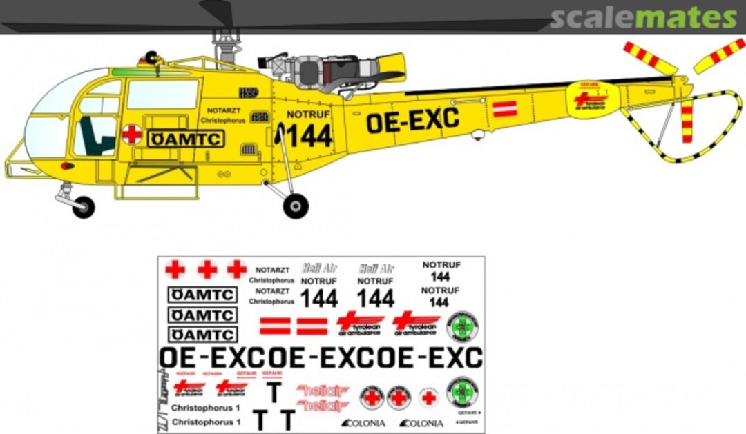 Boxart Alouette 3 ÖAMTC Alouette 3 Öamtc Brent-Air-Decals Boxart Alouette 3 ÖAMTC Alouette 3 Öamtc Brent-Air-Decals