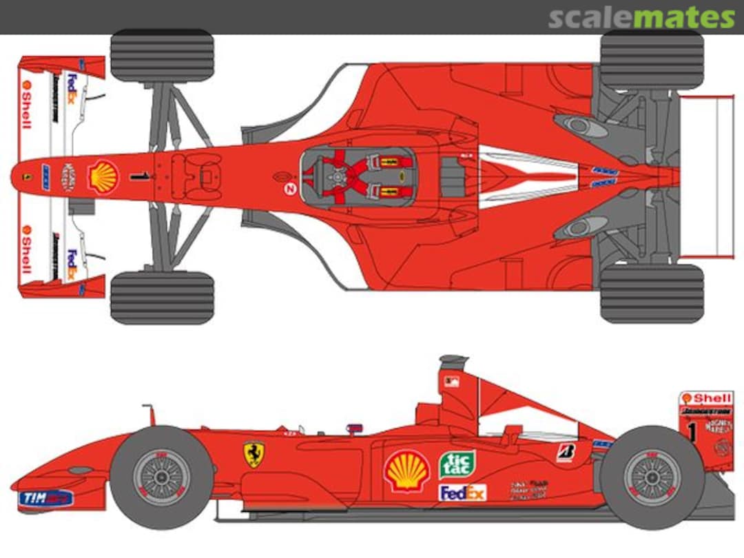 Boxart Ferrari F2001 Scuderia Ferrari Team sponsored by Marboro #1, 2 SHK-D419 Shunko Models