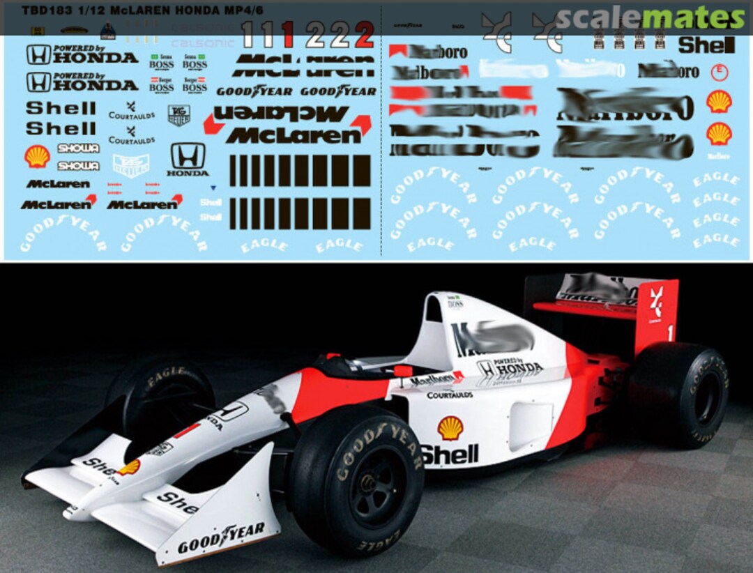 1 12 Mclaren Mp4 6 For Tamiya Ayrton Senna Tb Decals Models Tbd1