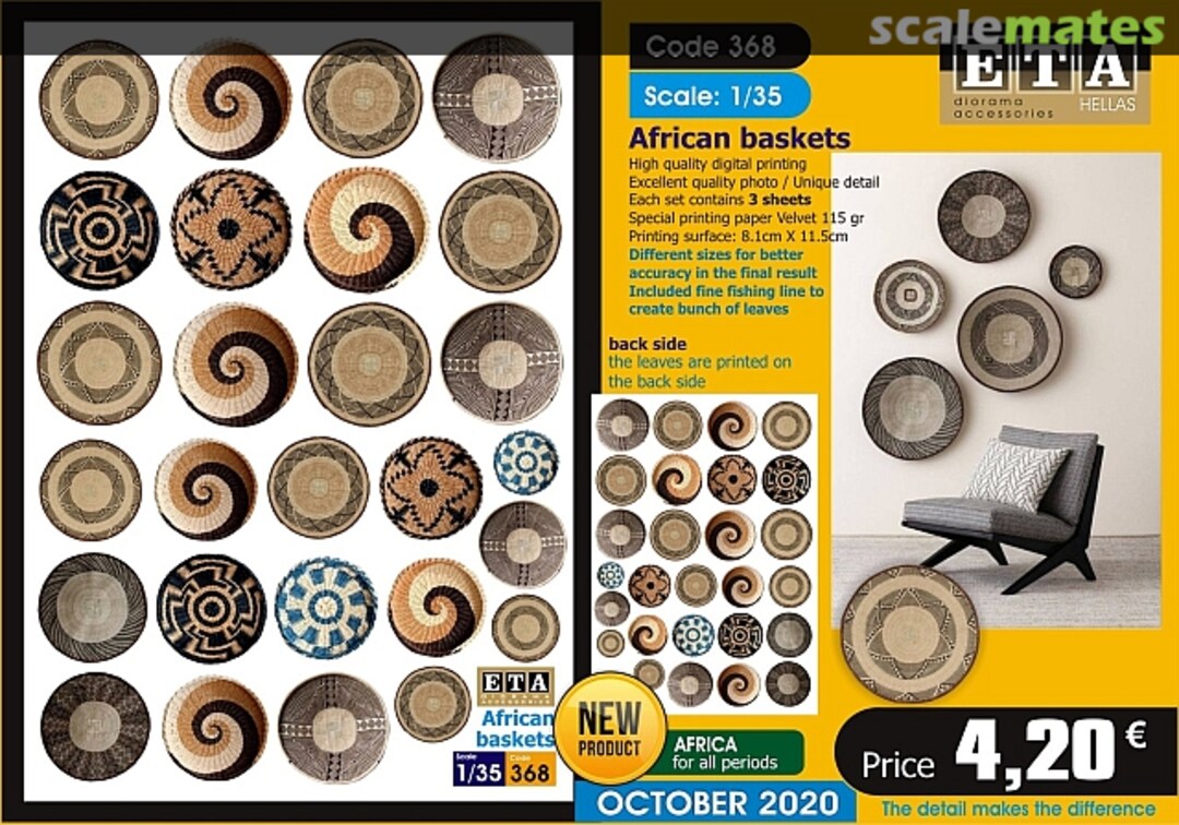 Boxart African baskets 368 ETA Diorama Accessories