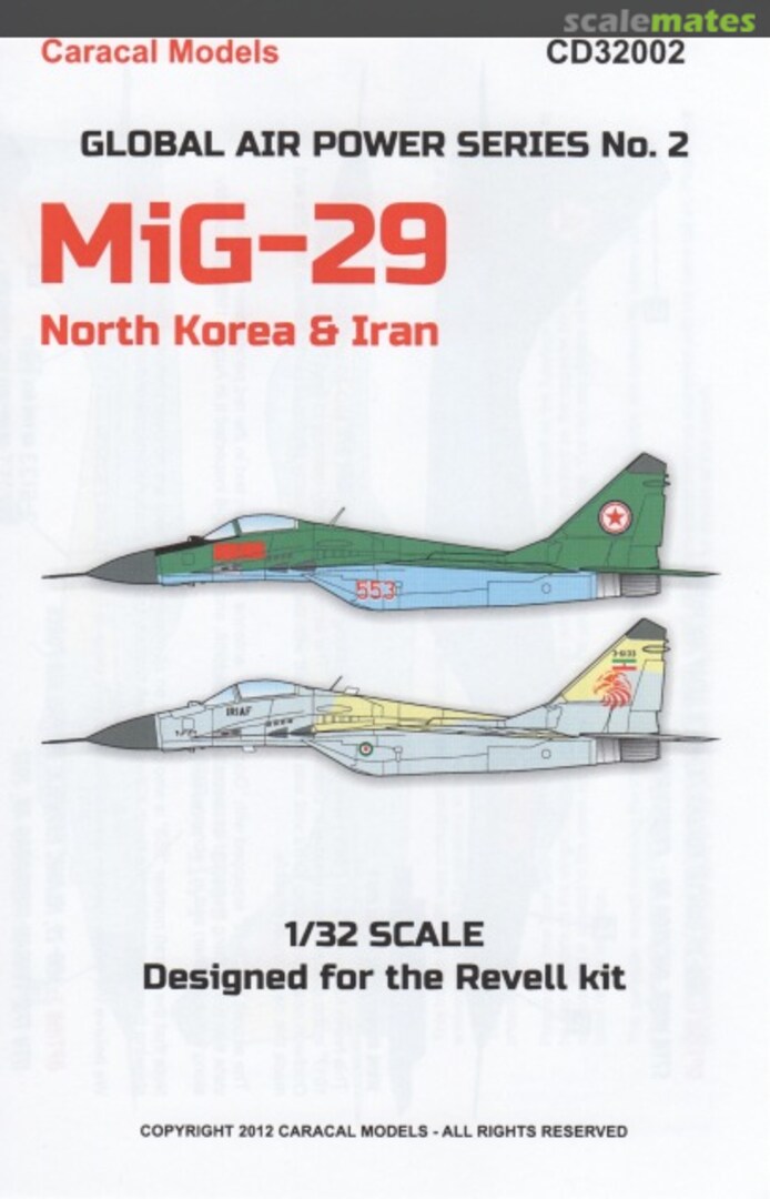 Boxart MiG-29 Fulcrum North Korea & Iran CD32002 Caracal Models Boxart MiG-29 Fulcrum North Korea & Iran CD32002 Caracal Models