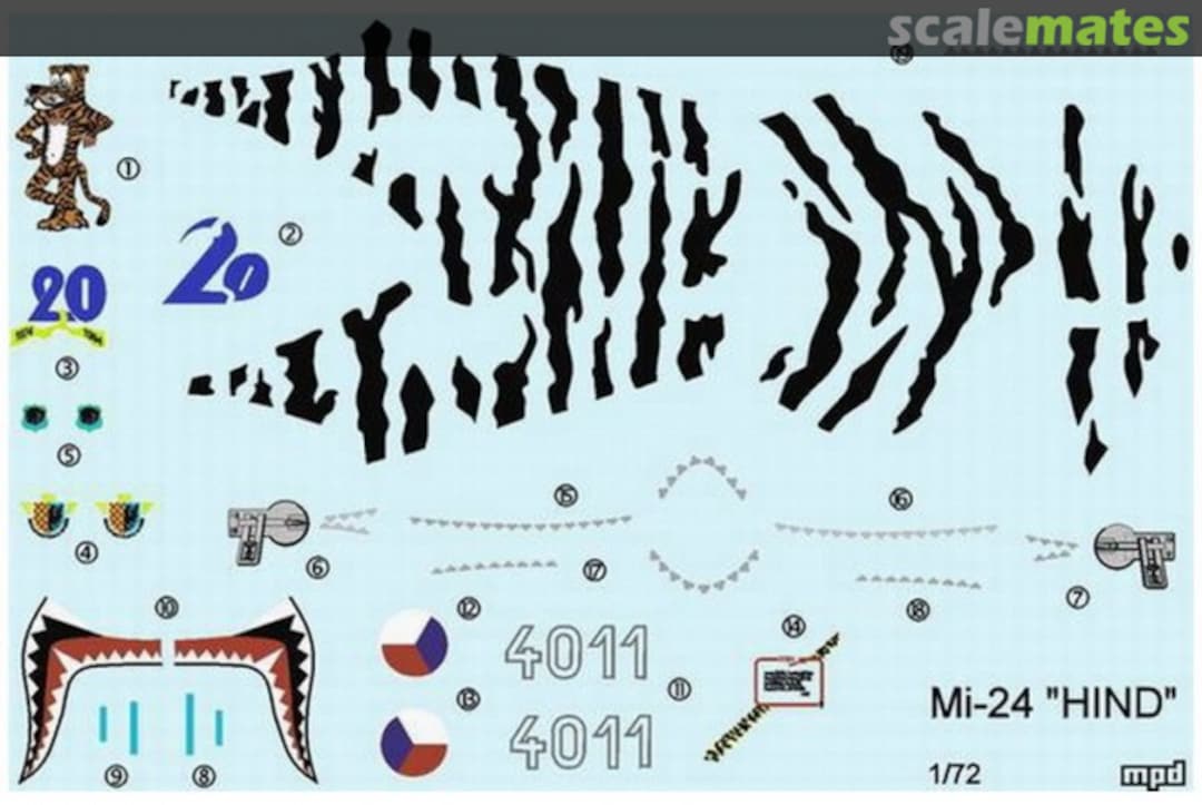 Boxart Mi-24V "Hind" NATO Tigermeet - Special MPD72011 Mini Print Decal