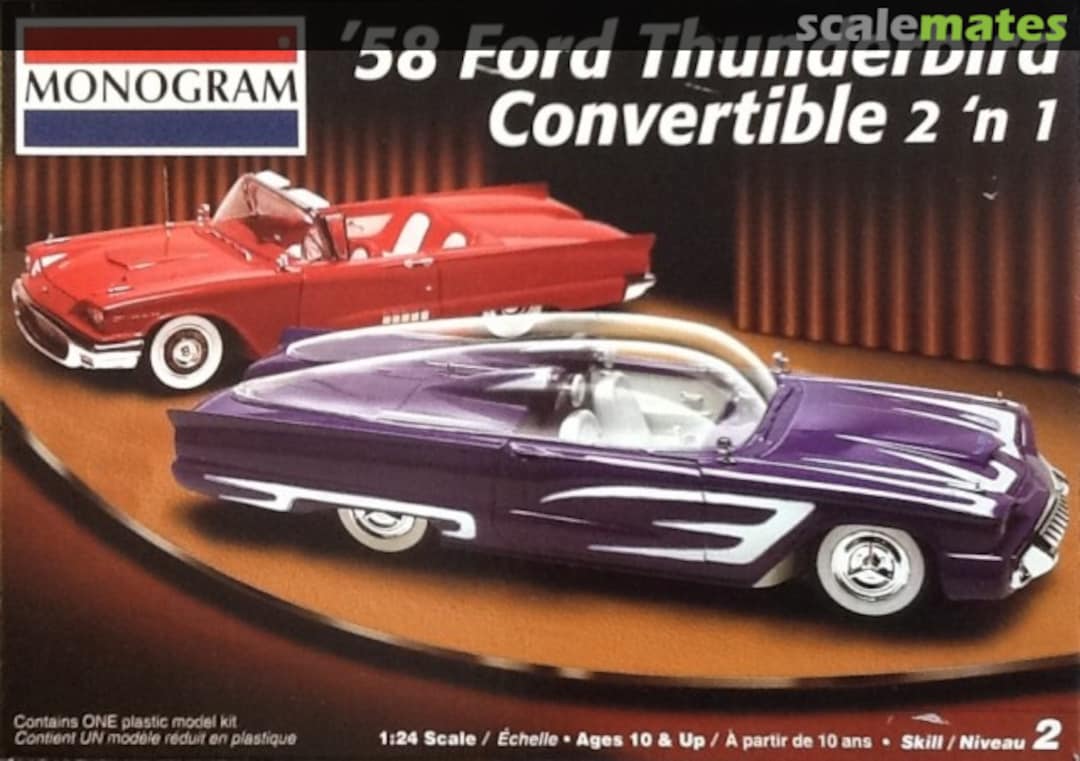 Boxart '58 Ford Thunderbird Convertible 85-2385 Monogram Boxart '58 Ford Thunderbird Convertible 85-2385 Monogram