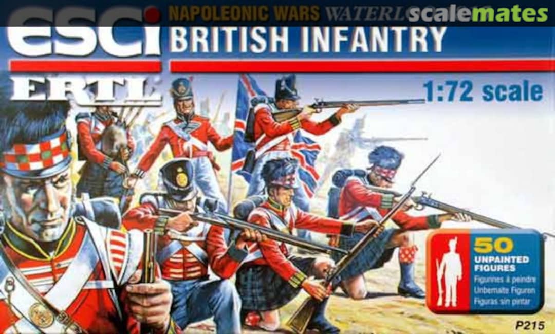 Esci 215 1//72 Napoleonische Britische Infantrie Original eingeschweist Rarität