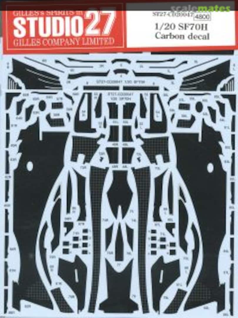 Boxart Ferrari SF70H - Carbon Fibre Decals ST27-CD20047 Studio27 Boxart Ferrari SF70H - Carbon Fibre Decals ST27-CD20047 Studio27