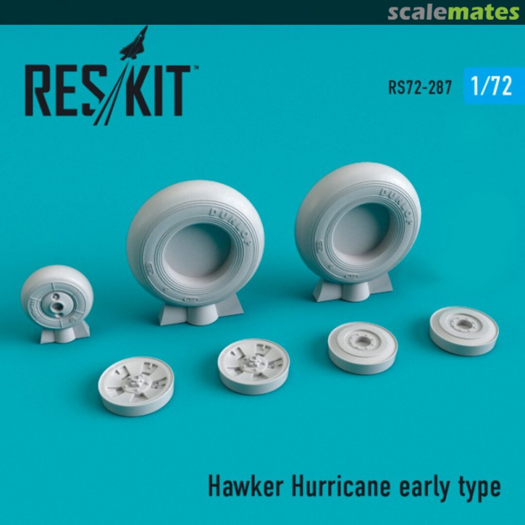 Boxart Hawker Hurricane wheels set early type RS72-287 Res/Kit Boxart Hawker Hurricane wheels set early type RS72-287 Res/Kit