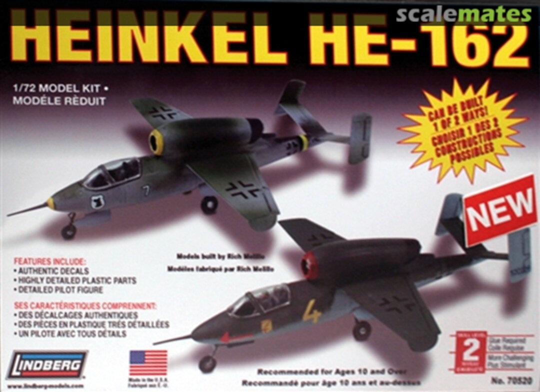Boxart Heinkel He-162 70520 Lindberg Boxart Heinkel He-162 70520 Lindberg