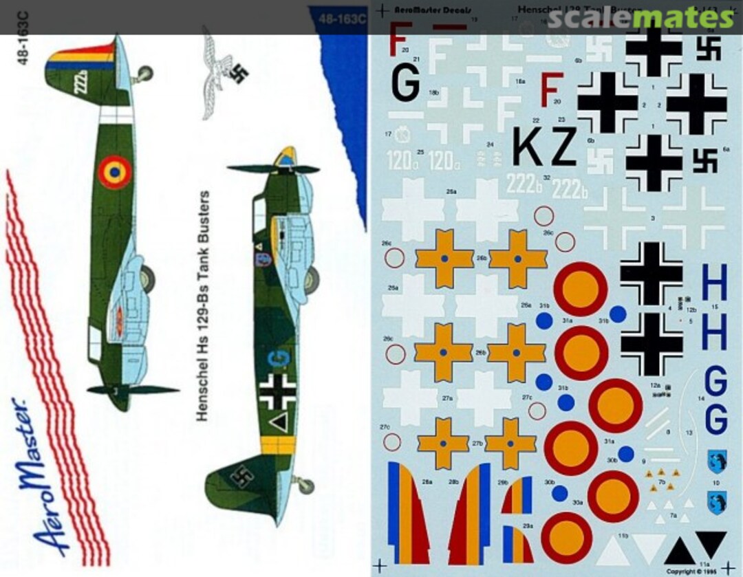 Boxart Henschel Hs 129-Bs Tank Busters 48-163C AeroMaster Boxart Henschel Hs 129-Bs Tank Busters 48-163C AeroMaster