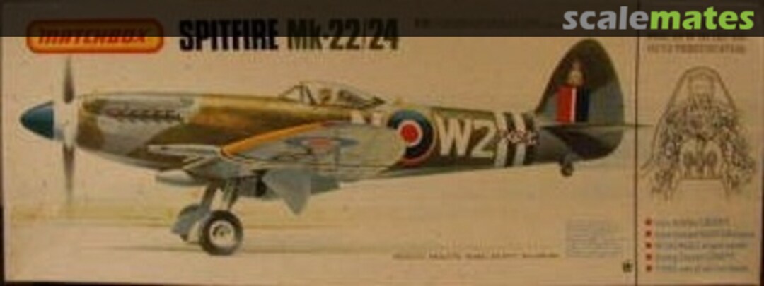Boxart Spitfire Mk-22/24 PK-501 Matchbox Boxart Spitfire Mk-22/24 PK-501 Matchbox