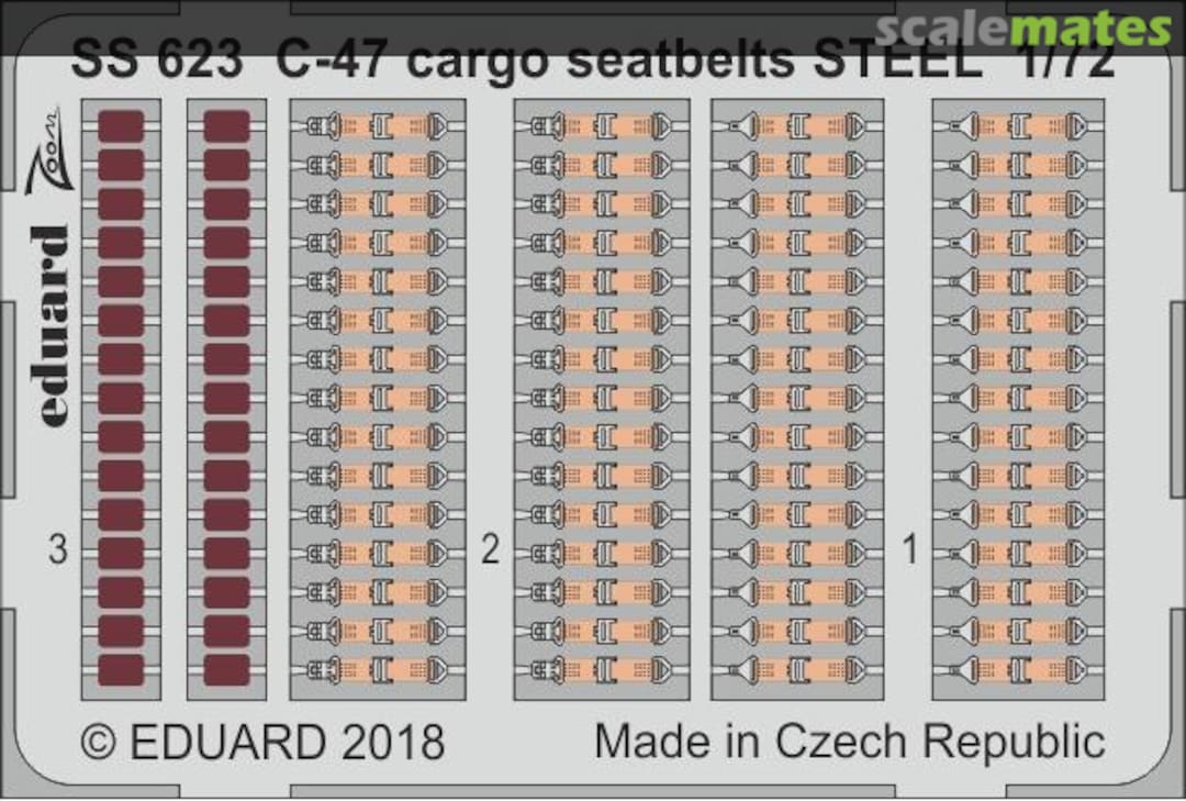 Boxart Douglas C-47 Skytrain cargo seatbelts SS623 Eduard