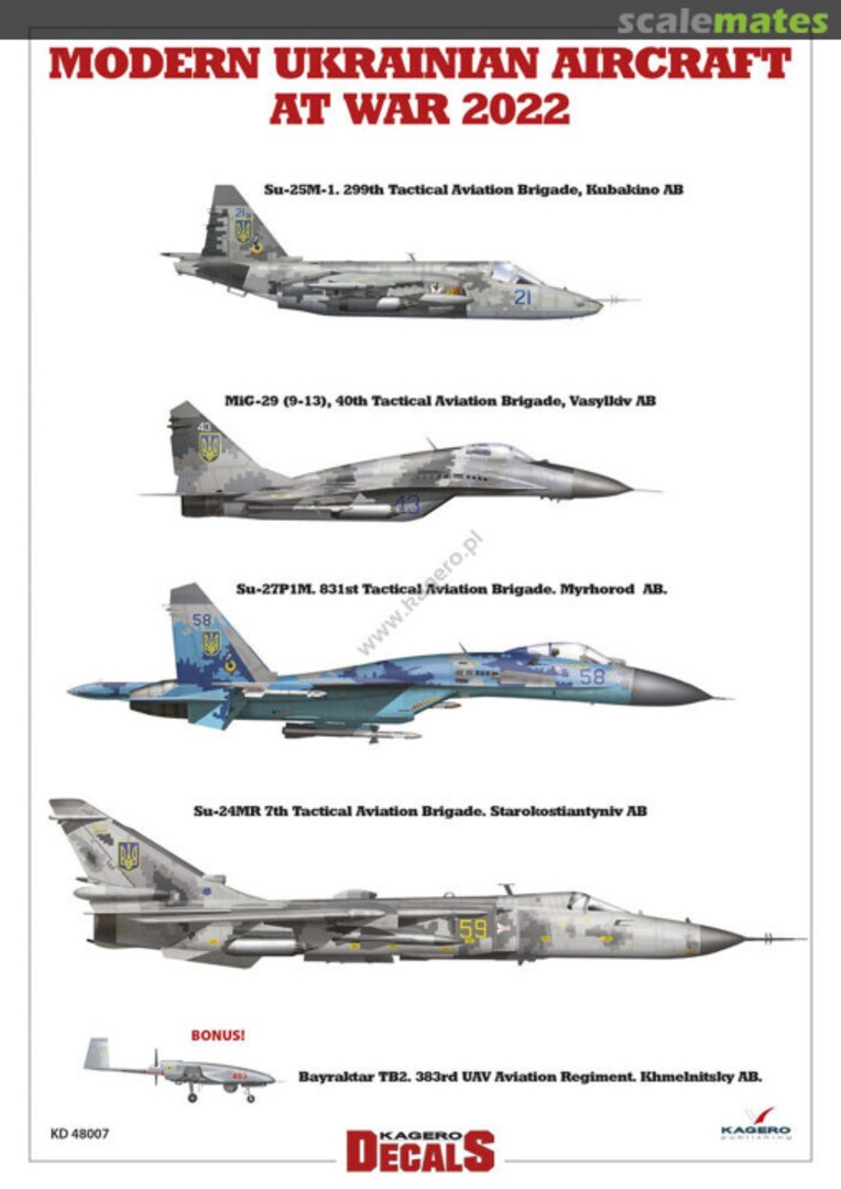 Boxart Modern Ukrainian Aircraft At War 2022 KD 48007 Kagero Boxart Modern Ukrainian Aircraft At War 2022 KD 48007 Kagero