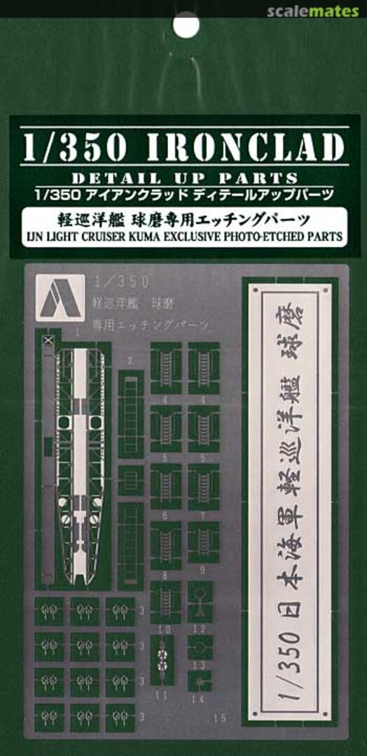 Boxart IJN Light Cruiser Kuma Photo-Etched Parts 044315 Aoshima