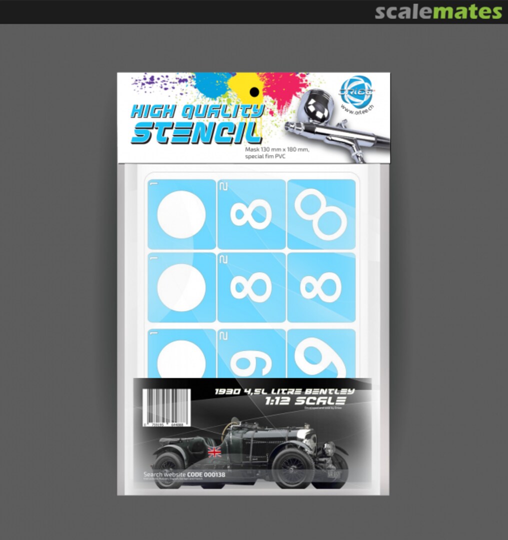 Boxart Stencil Bentley 4,5 litre 1930 000138 Orlee Boxart Stencil Bentley 4,5 litre 1930 000138 Orlee