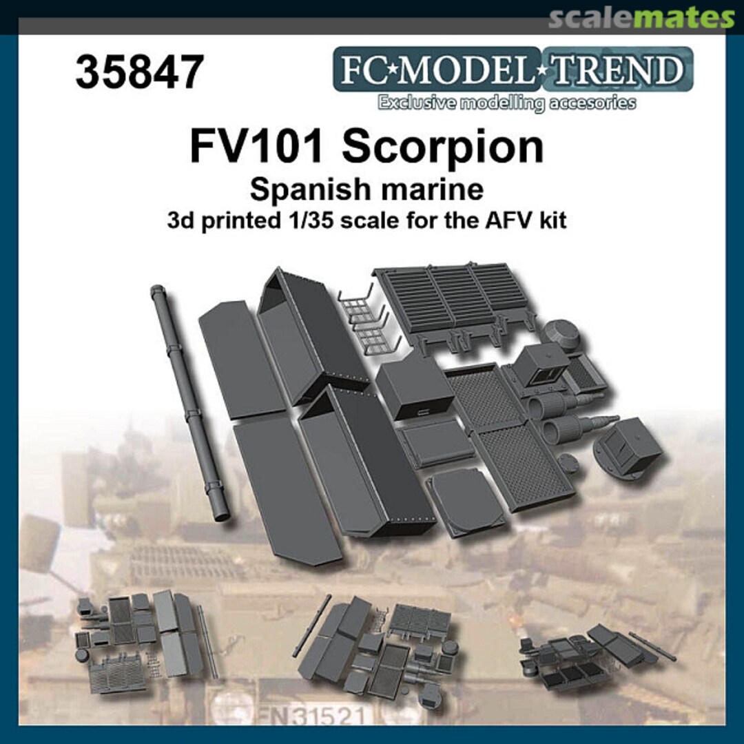 Boxart FV101 Scorpion, Spanish Marine 35847 FC Model Trend