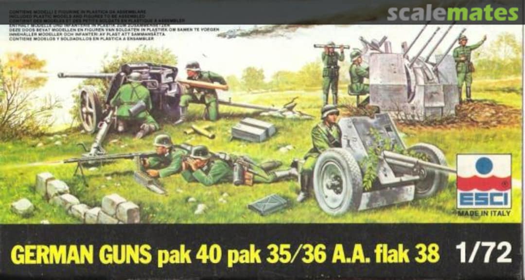 Boxart Pak 40 Pak 35/36 A.A. Flak 38 8020 ESCI Boxart Pak 40 Pak 35/36 A.A. Flak 38 8020 ESCI