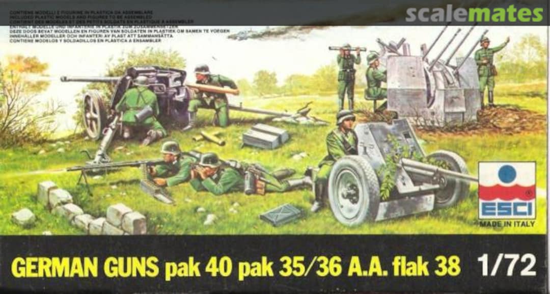 Boxart Pak 40, Pak 35/36 & Flak 38 8020 ESCI