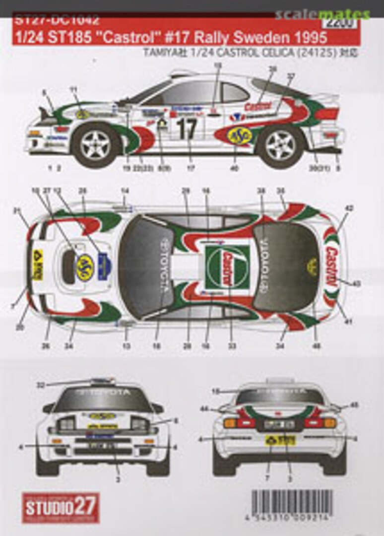 Boxart Toyota Celica GT-Four ST27-DC1042 Studio27 Boxart Toyota Celica GT-Four ST27-DC1042 Studio27