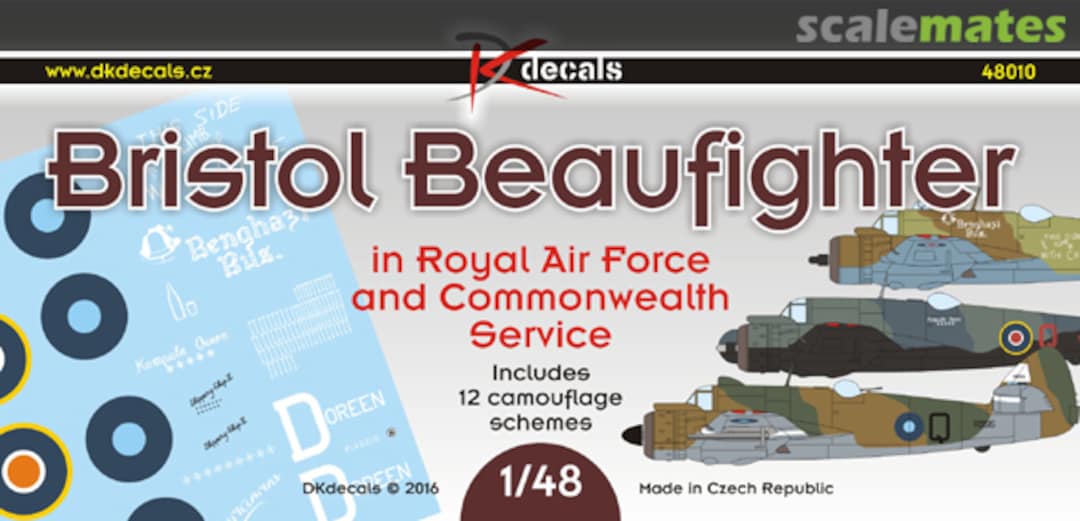 Boxart Bristol Beaufighter 48010 DK Decals Boxart Bristol Beaufighter 48010 DK Decals