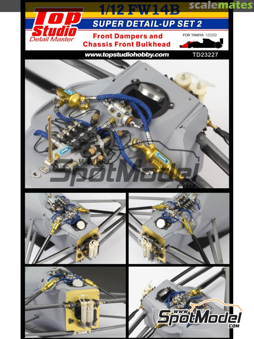 1//12 WILLIAMS RENAULT FW14B FRONT DAMPERS /& BULKHEAD COCKPIT DETAIL UP TAMIYA
