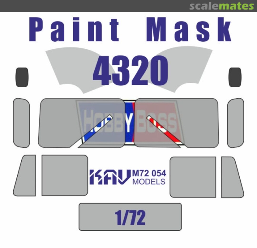 Boxart URAL-4320 paint masks KAV M72 054 KAV models Boxart URAL-4320 paint masks KAV M72 054 KAV models