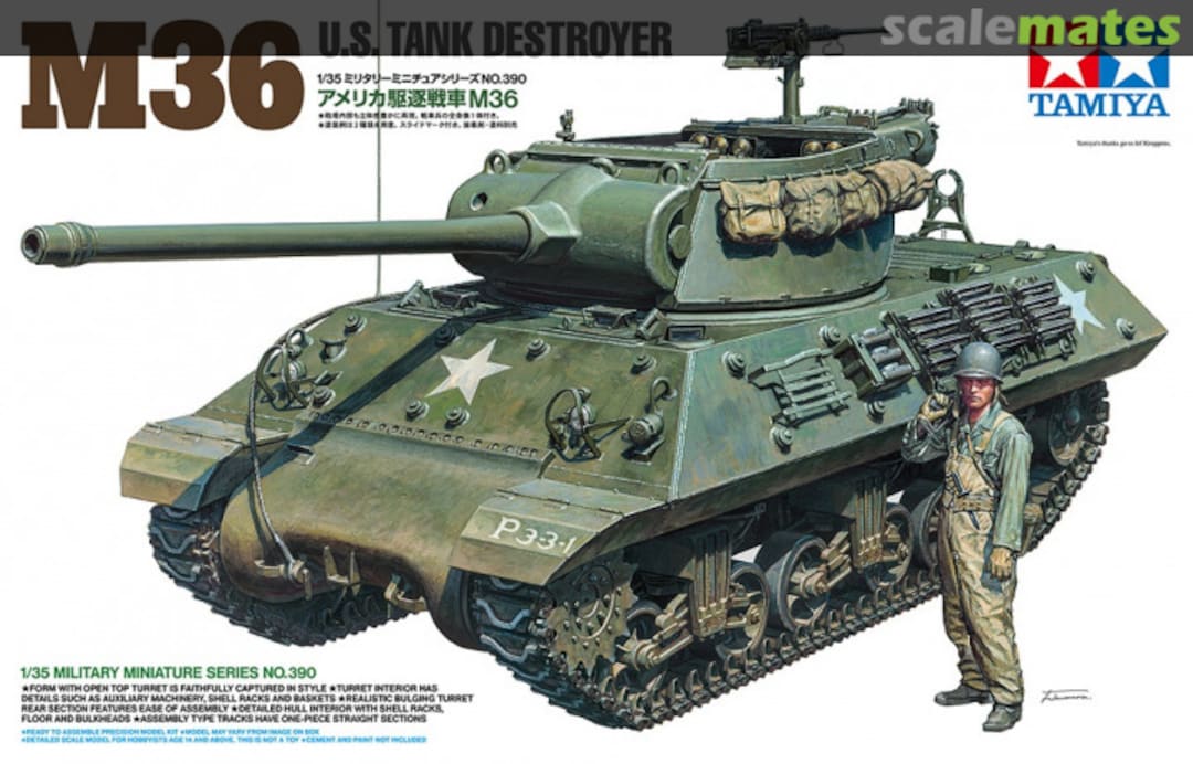 Boxart M36 U.S. Tank Destroyer 35390 Tamiya