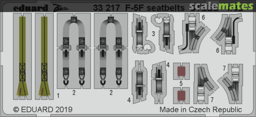 Boxart F-5F seatbelts 33217 Eduard Boxart F-5F seatbelts 33217 Eduard