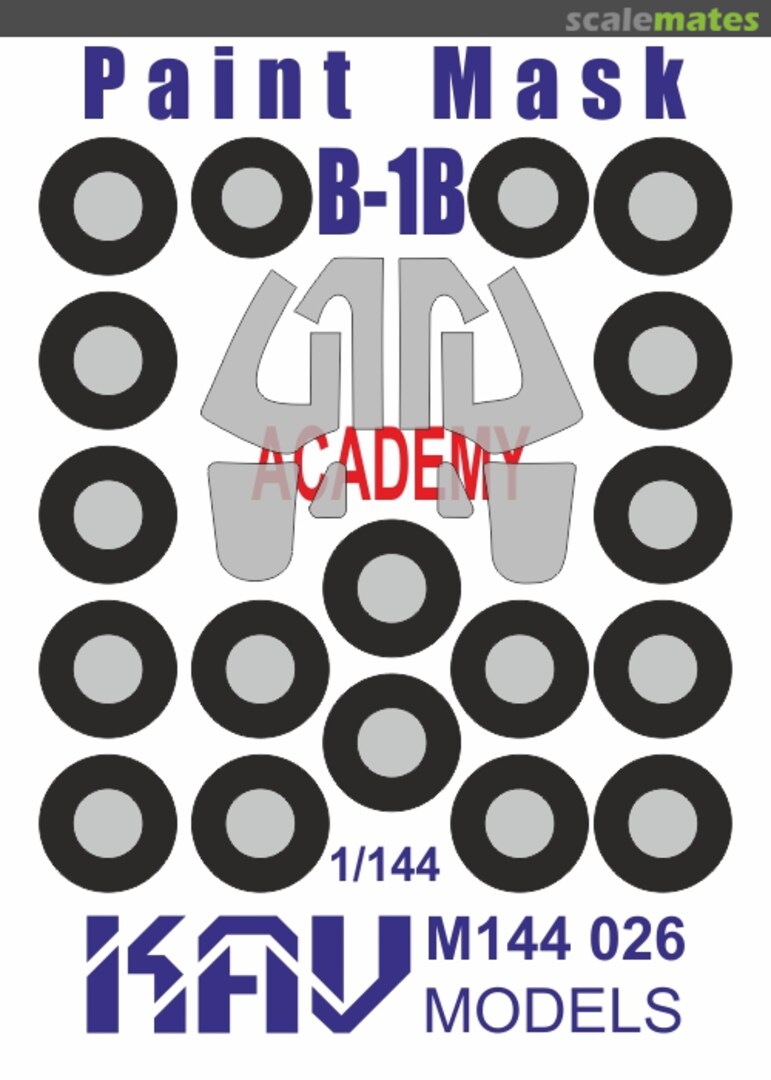 Boxart Rockwell B-1B paint mask (Academy) KAV M144 026 KAV models Boxart Rockwell B-1B paint mask (Academy) KAV M144 026 KAV models