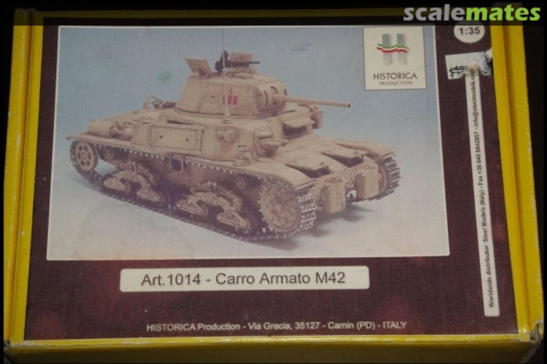 Boxart Carro Armato M15/42 Italian medium tank Art.1014 Historica Productions