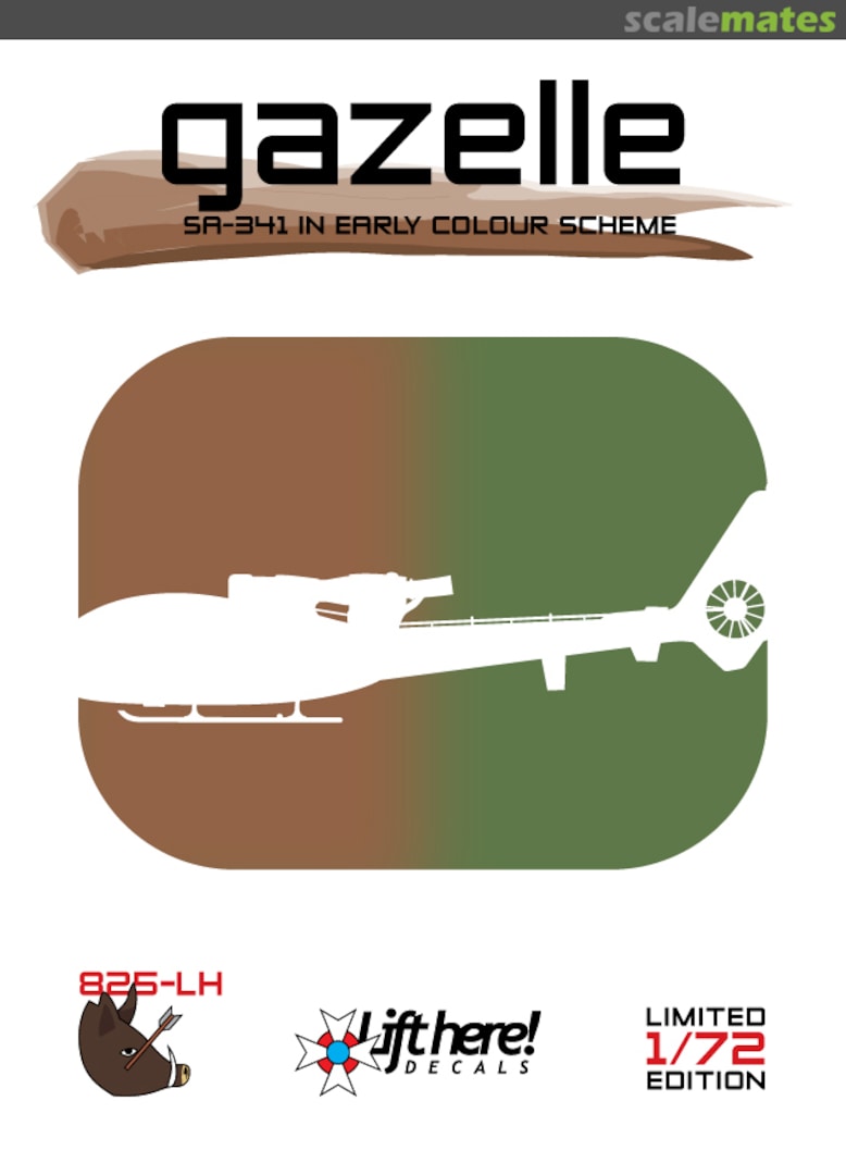 Boxart Gazelle 825-LH Lift Here Decals Boxart Gazelle 825-LH Lift Here Decals