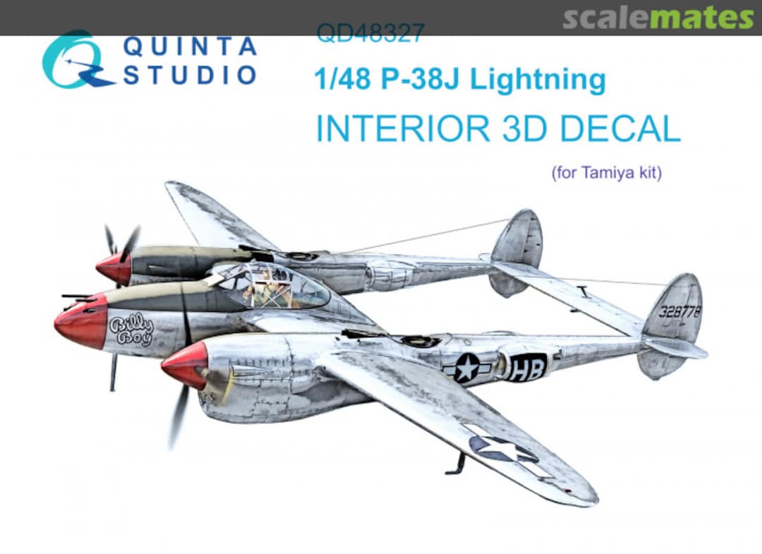Boxart P-38J interior 3D decals QD48327 Quinta Studio Boxart P-38J interior 3D decals QD48327 Quinta Studio