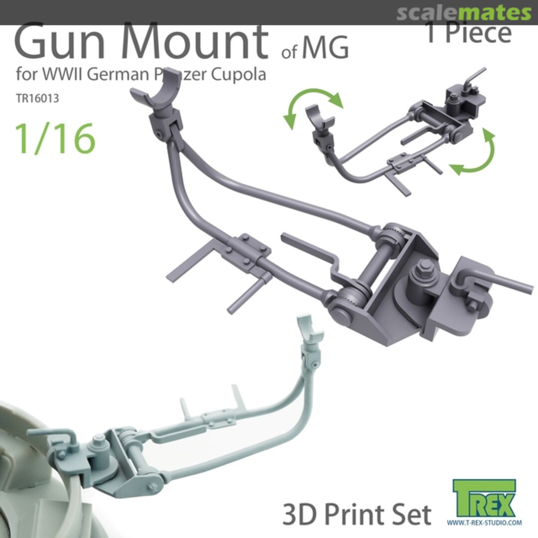 Boxart WWII German MG AA Gun Cupola Mount TR16013 T-Rex Studio