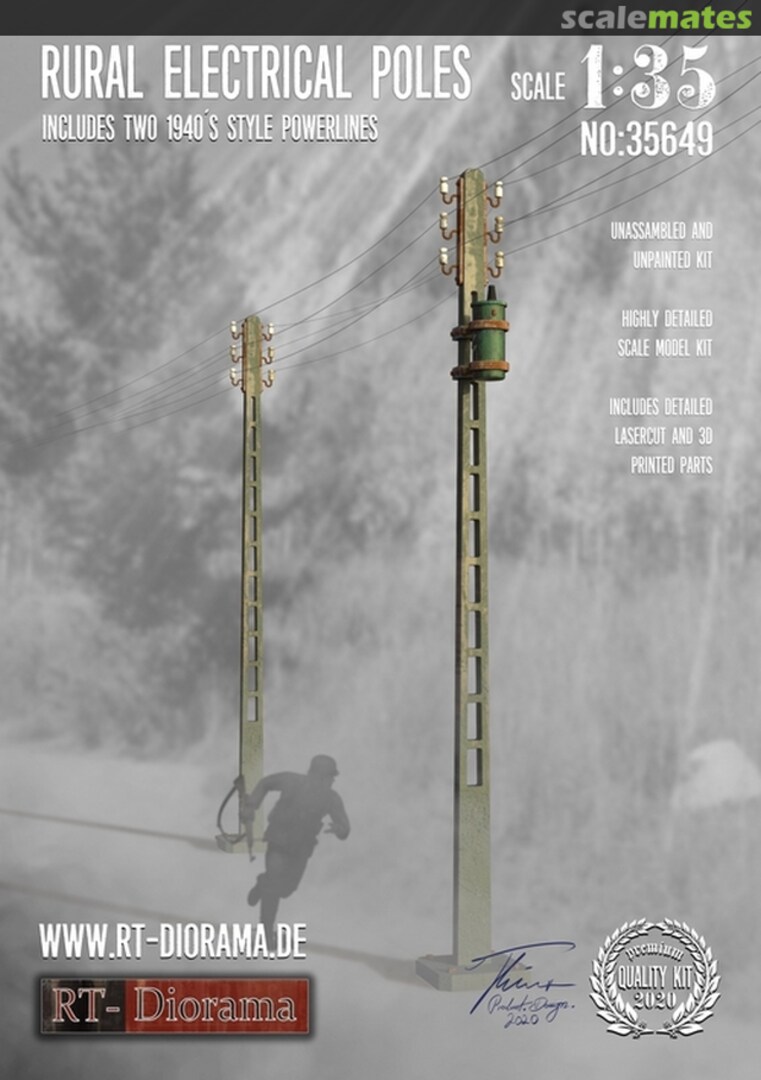 Boxart Rural Electrical Poles 35649 RT-Diorama