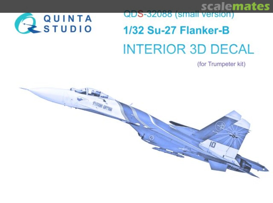 Boxart Su-27 Flanker B interior 3D decals QDS-32088 Quinta Studio Boxart Su-27 Flanker B interior 3D decals QDS-32088 Quinta Studio