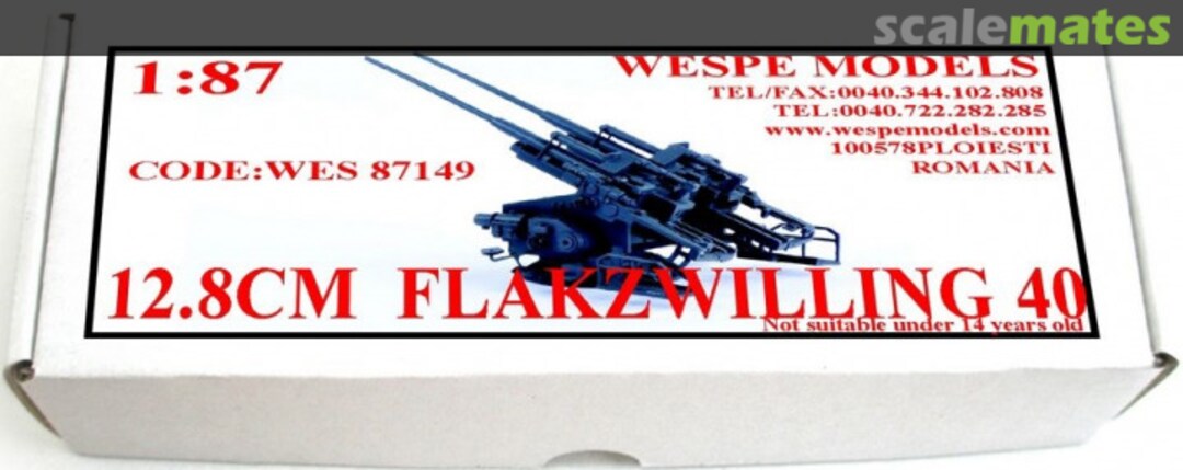 Boxart 12.8cm Flakzwilling 40 WES 87149 Wespe Models