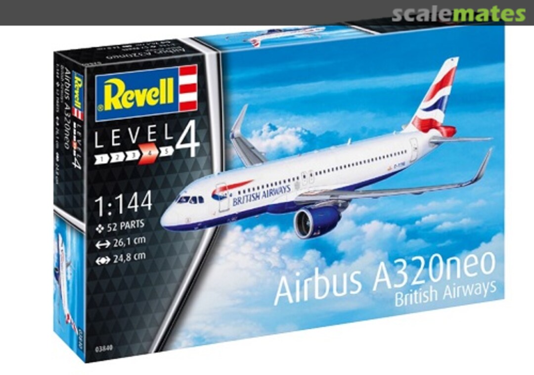 Boxart Airbus A320 neo British Airways 63840 Revell Boxart Airbus A320 neo British Airways 63840 Revell