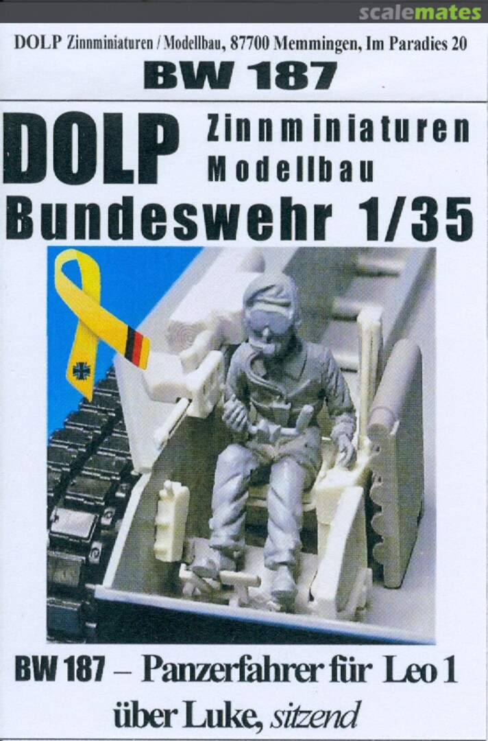 Boxart Panzerfahrer für Leo 1, über Luke fahrend BW187 DOLP-Modellbau