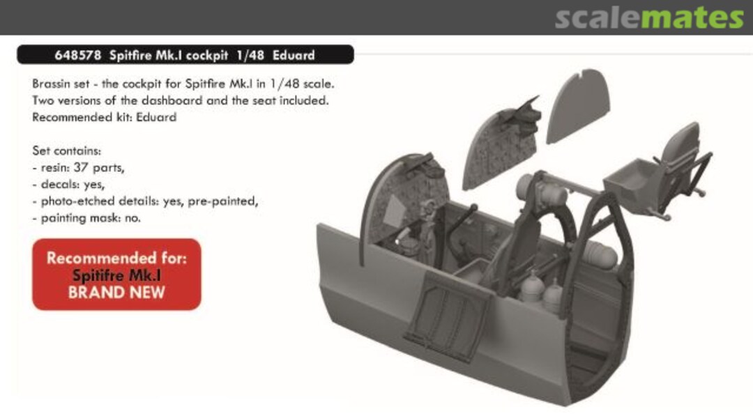 Boxart Spitfire Mk.1 cockpit 648578 Eduard Boxart Spitfire Mk.1 cockpit 648578 Eduard