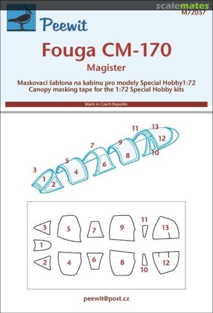 Boxart Fouga CM-170 Magister M72057 Peewit