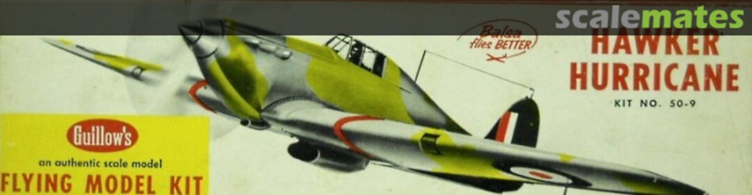 Boxart Hawker Hurricane 50-9 Guillow's Boxart Hawker Hurricane 50-9 Guillow's