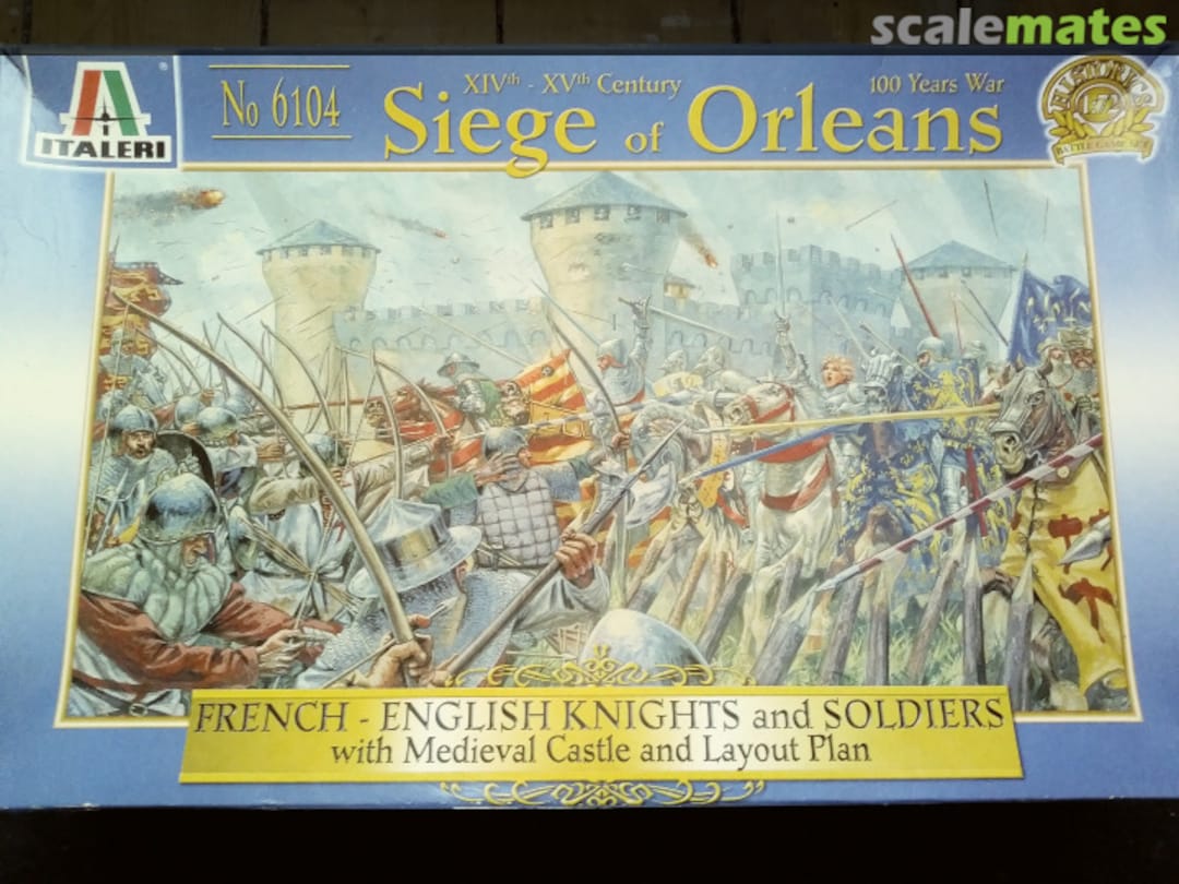 Boxart Siege of Orleans - French / English Knights & Soldiers with Medieval Castle 6104 Italeri