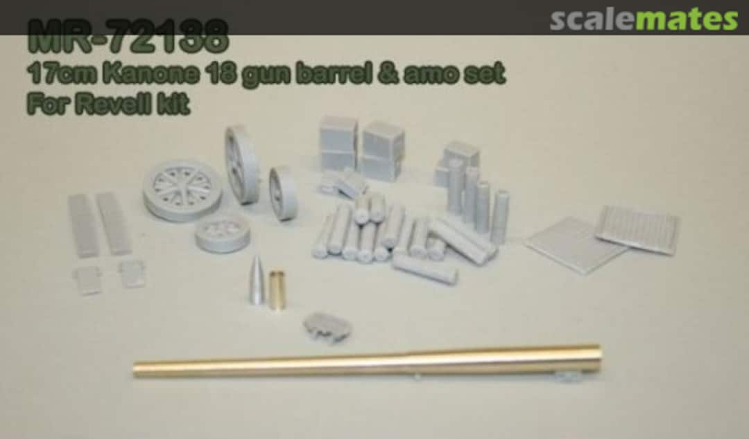 Boxart 17cm Kanone 18 Gun barrel, Ammunitions and Accessories MR-72138 MR Modellbau